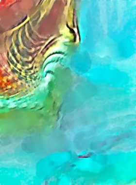 Modern sanat. Renkli çağdaş sanat eserleri. Renkli boya darbeleri. Soyut arkaplanda fırça darbeleri. fırça boyası.