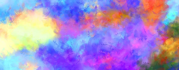 Abstract Background Colorful Brush Strokes Brushed Vibrant Wallpaper Painted Artistic — Stock Photo, Image