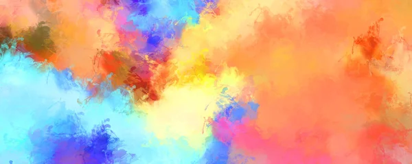 Artistic Vibrant Colorful Wallpaper Brushed Painted Abstract Background Brush Stroked — Stock Photo, Image