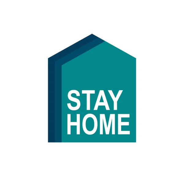 Bleiben Sie Hause Unter Dem Hausdach Covid Oder Coronavirus Kampagnen — Stockvektor