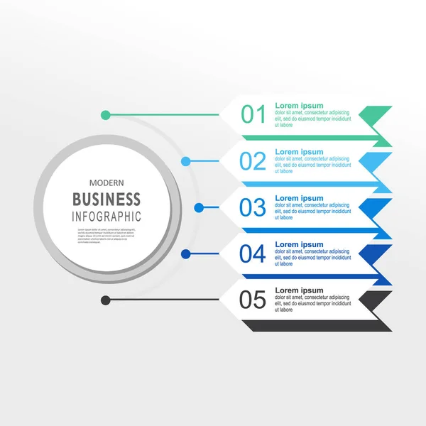 Vektor Infografik Beschriftungsvorlage Mit Symbolen Optionen Oder Schritte Infografiken Für — Stockvektor