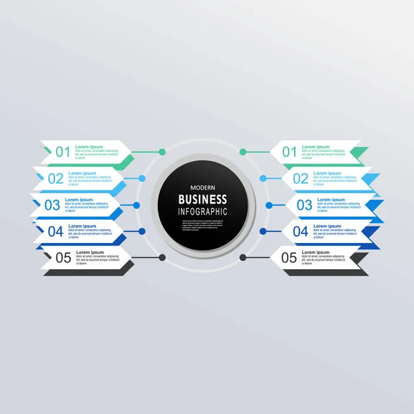 Vektor Infografik Beschriftungsvorlage Mit Symbolen Optionen Oder Schritte Infografiken Für — Stockvektor