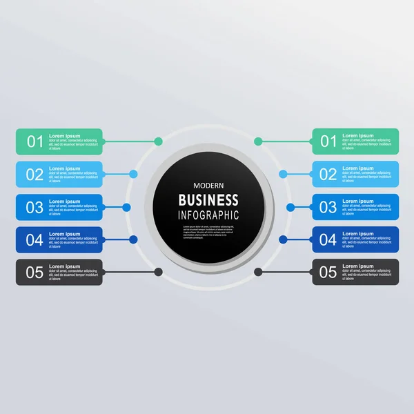 Vektor Infografik Beschriftungsvorlage Mit Symbolen Optionen Oder Schritte Infografiken Für — Stockvektor