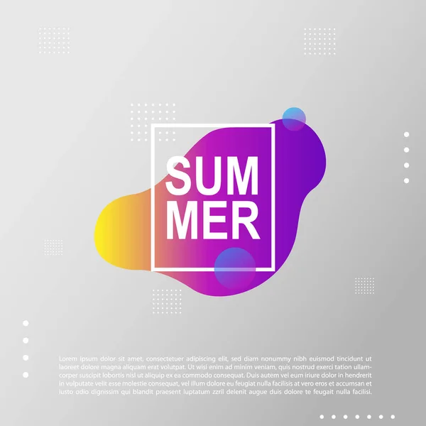 Letní Světlý Plakát Pestrou Tekutou Formou Klubový Noční Leták Abstraktní — Stockový vektor