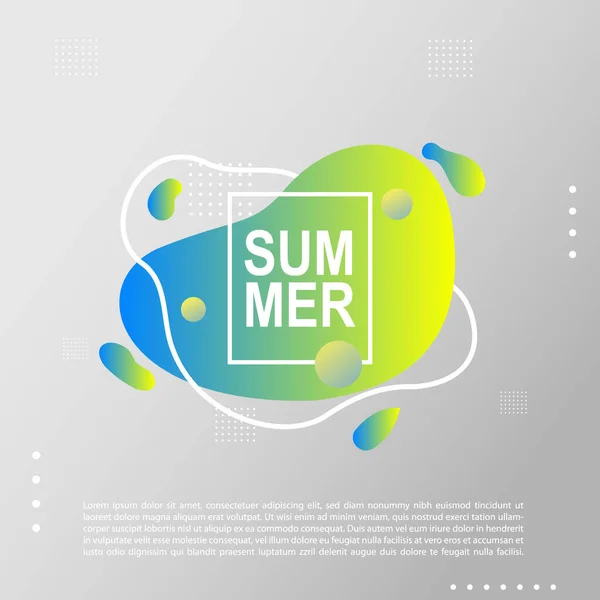 여름의 포스터는 색깔의 형태를 나이트 라이너 역학적 배너의 템플릿 — 스톡 벡터