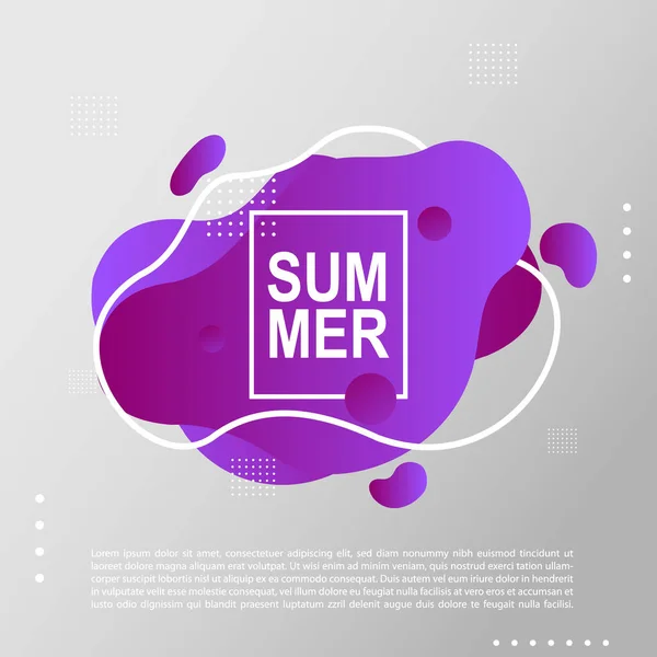 여름의 포스터는 색깔의 형태를 나이트 라이너 역학적 배너의 템플릿 — 스톡 벡터