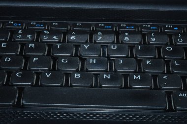 Klavye, ofis kullanımı, iş, daktilo, klavye masanın üstünde, siyah klavye