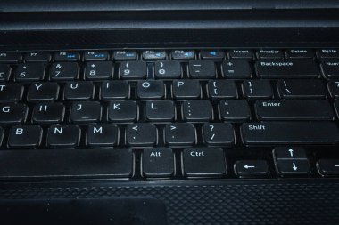 Klavye, ofis kullanımı, iş, daktilo, klavye masanın üstünde, siyah klavye