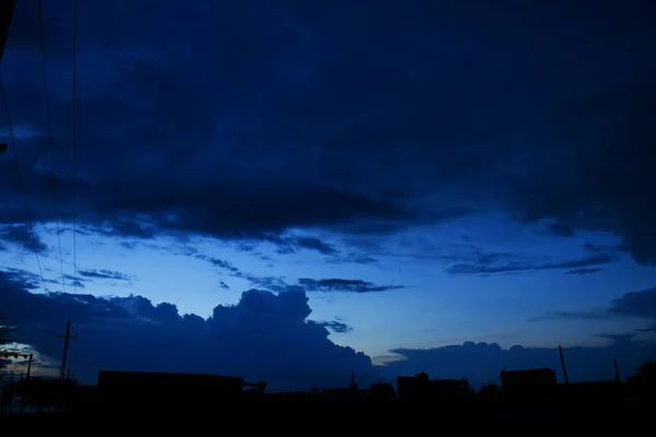 Natura Natura Nel Cielo Sera Scura Bellezza Nel Cielo Tramonto — Foto Stock