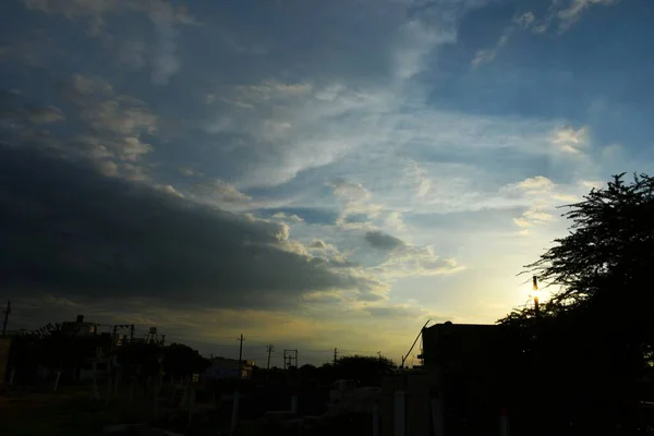 Natura Natura Nel Cielo Sera Scura Bellezza Nel Cielo Tramonto — Foto Stock