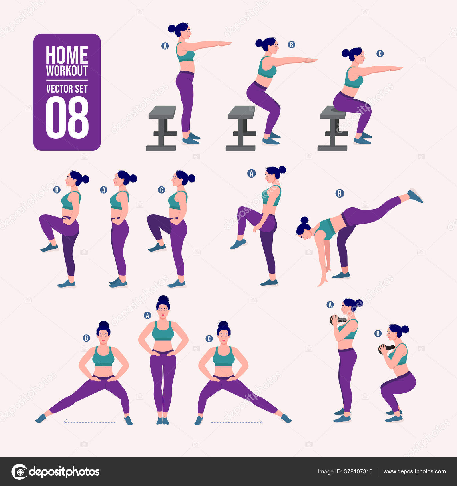 Home Workout Set Set Sport Exercises Exercises Free Weight