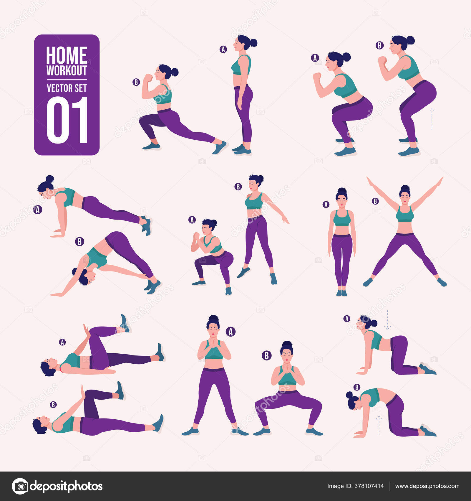Home Workout Set Set Sport Exercises Exercises Free Weight