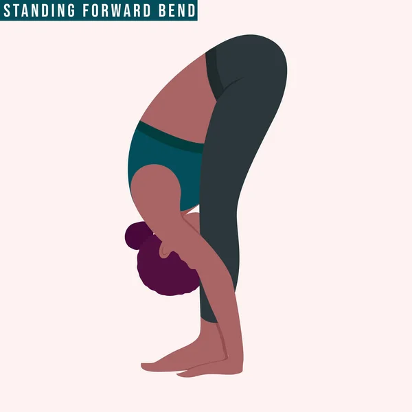 Young Woman Practicing Plank Pose Phalakasana Yoga Pose Woman Workout — Stock Vector