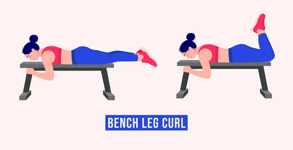 Πόδι Τραβήξτε Άσκηση Γυμναστική Γυναίκα Αερόβια Και Ασκήσεις Εικονογράφηση Διανύσματος — Διανυσματικό Αρχείο