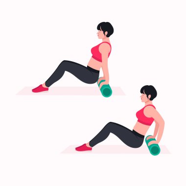 Köpük Pateni Egzersizi. Kadınlar egzersiz vektörü kümesi. Kadınlar köpük pateniyle spor yapıyor ve yoga yapıyor.. 