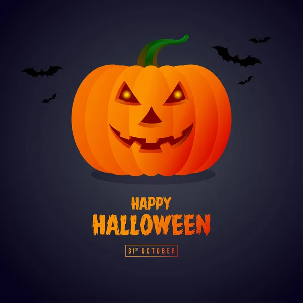 Icona Della Zucca Halloween Vettore Simbolo Autunno Halloween Spaventosa Zucca — Vettoriale Stock