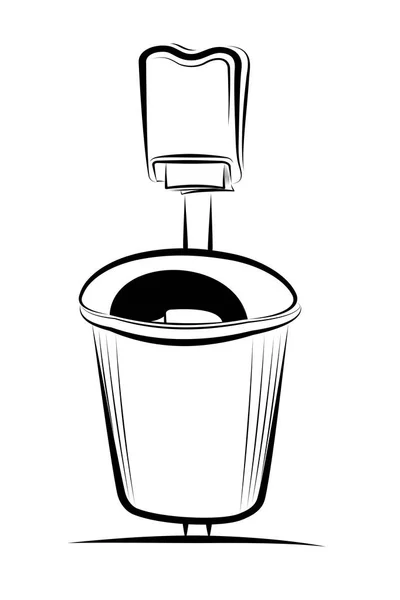 Vector Illustratie Trash Can Een Witte Achtergrond — Stockvector