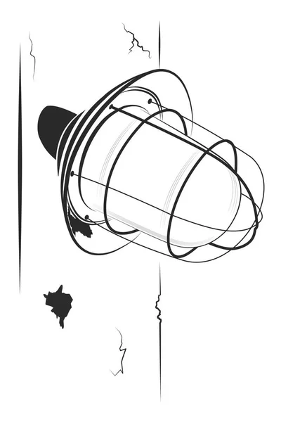 Illustrazione Vettoriale Lampada Stradale Sfondo Bianco — Vettoriale Stock