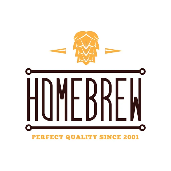 Logotipo vintage, insignia, emblema o logotipo para cerveza, tienda, cerveza casera, taberna, bar, cafetería y restaurante — Vector de stock