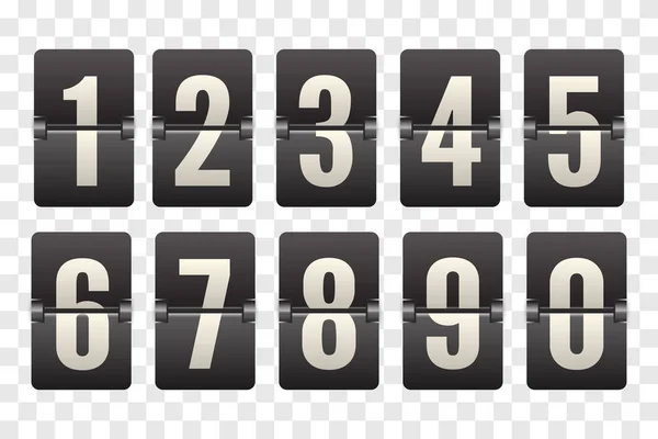 Countdown flip board com painel de avaliação. Contador de relógio contagem regressiva . Vetores De Stock Royalty-Free