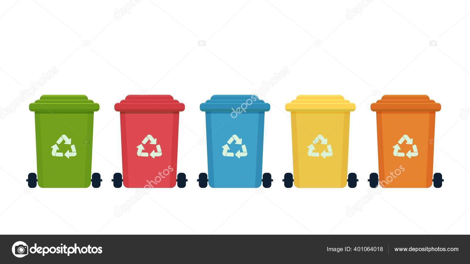 Isolated trash container on white background Vector Image
