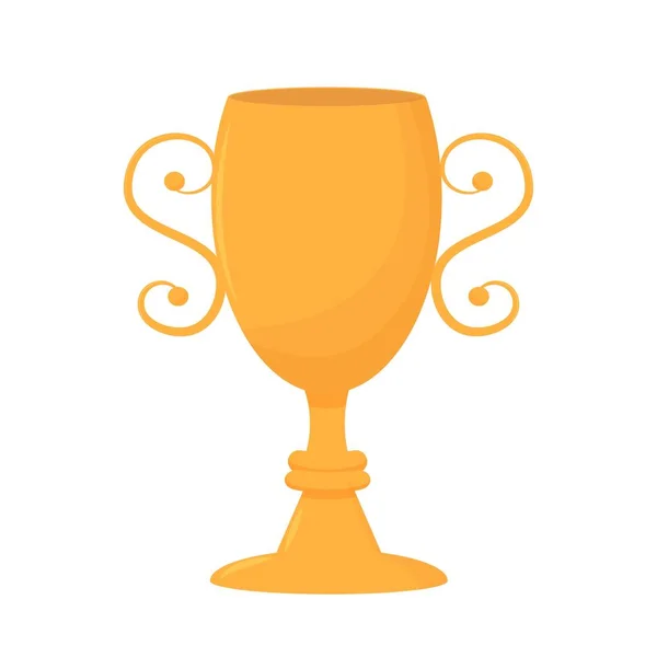 Guldkopp Utmärkelse För Vinnare Isolerad Vit Bakgrund Trophy Framgångssymbol Färgstark — Stock vektor