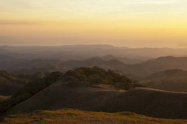 Impresionante Vista Panorámica Atardecer Las Colinas Monteverde Costa Rica — Foto de Stock