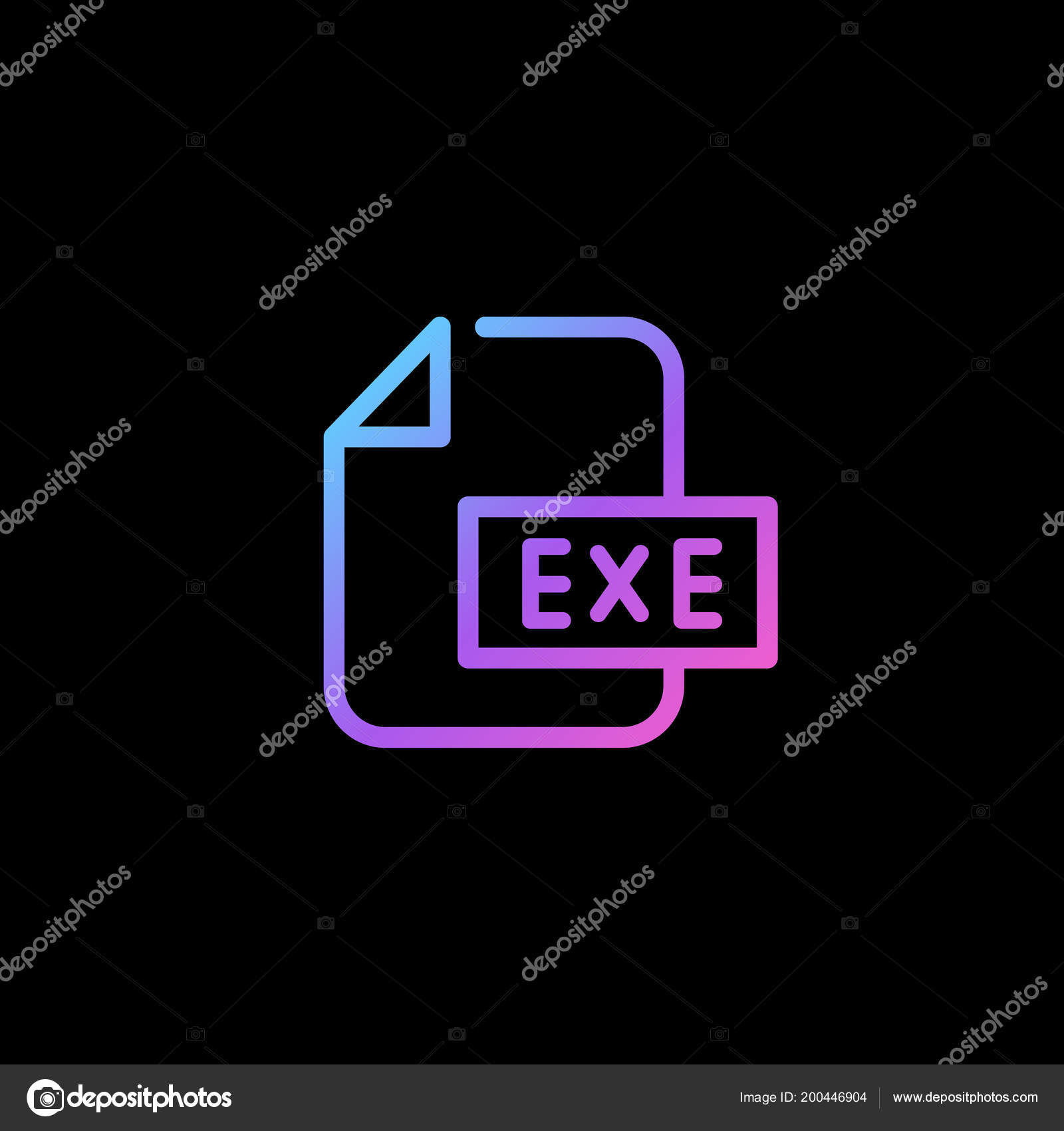 скачать exe приложение Exe файл указать значок приложения — векторное изображение.