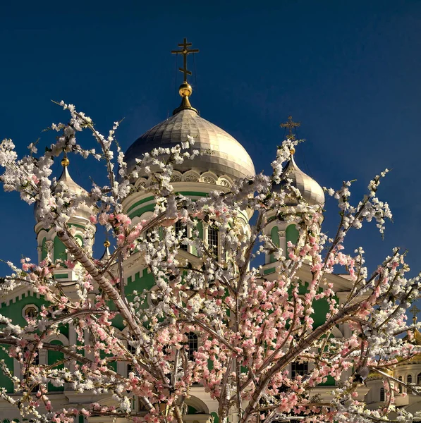 Blick Auf Die Dreifaltigkeitskathedrale Des Dreifaltigkeits Seraphim Diveevsky Klosters Russland — Stockfoto