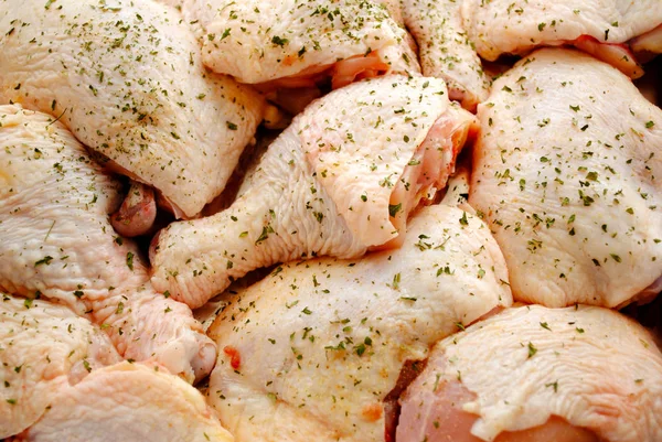 Chicken Legs Thighs Spices — Stock Photo, Image