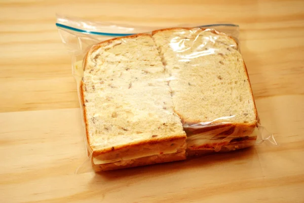 Turkey Cheese Sandwich Sandwich Bag — Stock Photo, Image