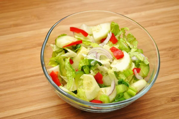Salada Legumes Frescos Vista Superior — Fotografia de Stock
