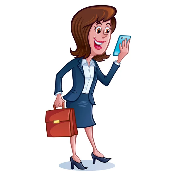 Business Woman Reading Text Message