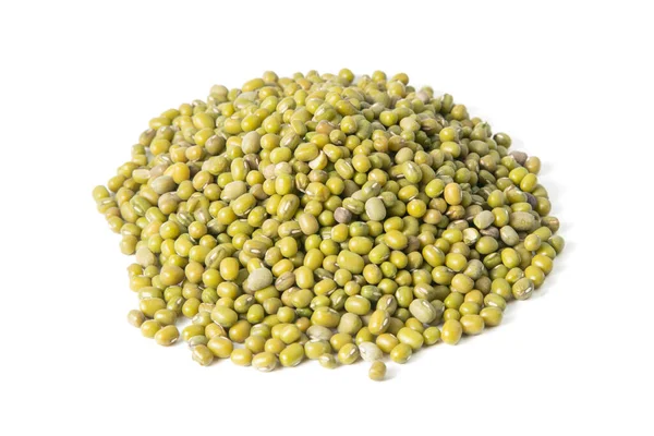 Mung Beans Isolated White Background Front Views Close — Stock Photo, Image