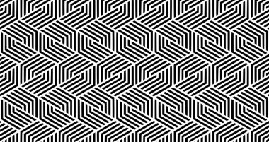  Kusursuz mozaik çizgiler. Modern stil soyut doku. Çizgili elementlerle geometrik fayanslar tekrarlanıyor