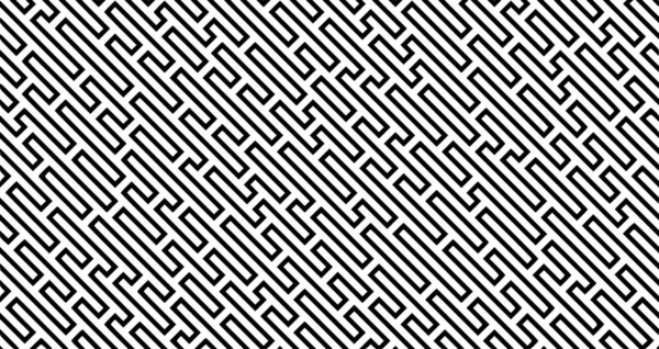 Seamless Black White Lines Maze Pattern Background Seamless Black Lines — Stock Photo, Image