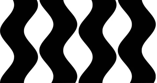 Seamless Black White Wavy Lines Pattern Background Seamless Black White — Stock Photo, Image