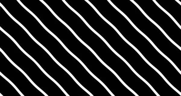 Безшовні Чорно Білі Хвилясті Лінії Візерунок Фон Чорний Безшовний Білий — стокове фото