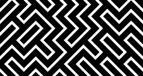 Stylish Lines Lattice Ethnic Monochrome Texture Background Lattice Black Seamless — Stock Photo, Image