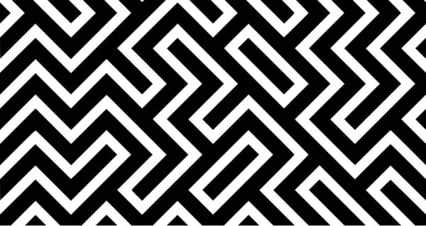 Stylish Lines Lattice Ethnic Monochrome Texture Background Lattice Black Seamless — Stock Photo, Image