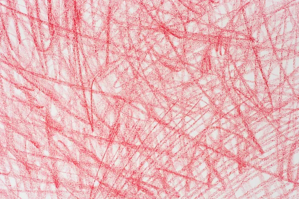 Griffes Crayon Rouge Sur Papier Blanc Texture Fond — Photo