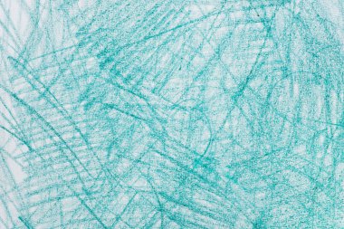 Kağıt arka plan doku üzerinde mavi renk mum boya doodles