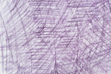 Kağıt arka plan dokusu üzerinde mor renk mum boya doodles