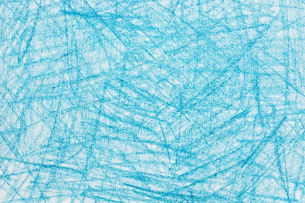 Garabatos Crayón Color Azul Sobre Textura Fondo Papel — Foto de Stock