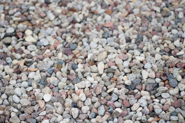 Mångfärgade Grus Bakgrund Textur Selektivt Fokus — Stockfoto