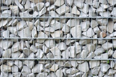 gabion kılavuz sepet gri doğal taşlar ve detay