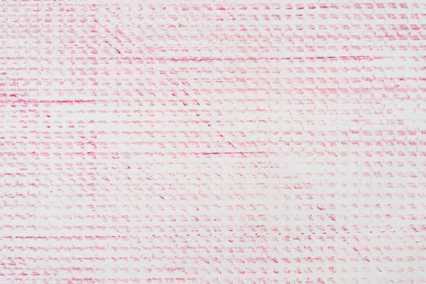 白色纸张背景纹理上的粉红色蜡笔图案 — 图库照片