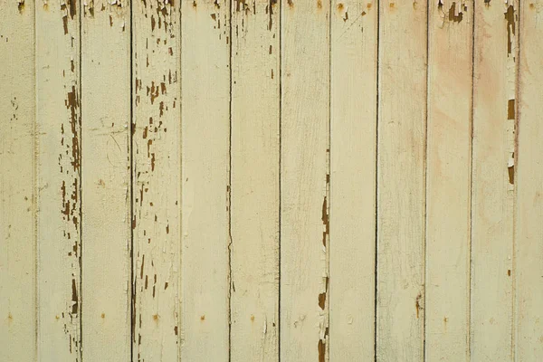 old obsolete yellow color painted planks wall background texture