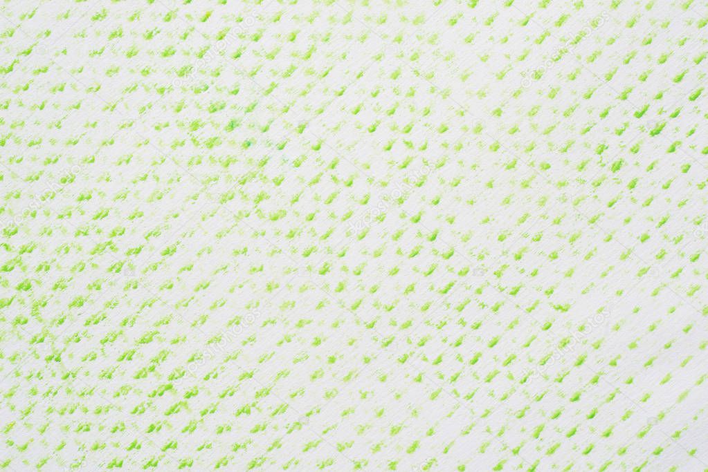 green color crayon pattern on white paper background texture