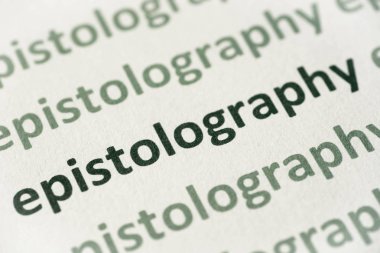 beyaz kağıt makro üzerinde basılı kelime epistolography